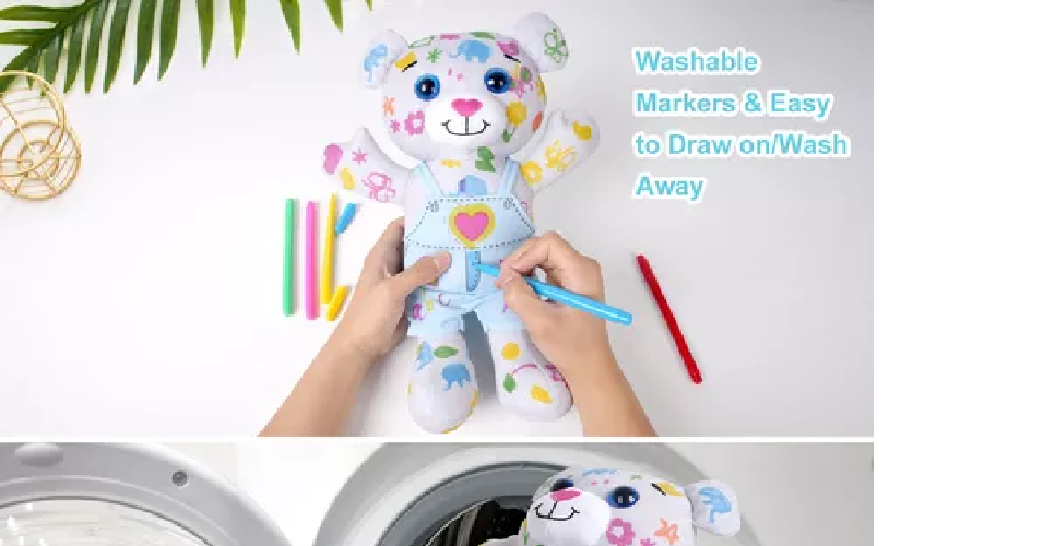 🎨 Peluche para Colorear Lavable – ¡Creatividad que se Abraza!