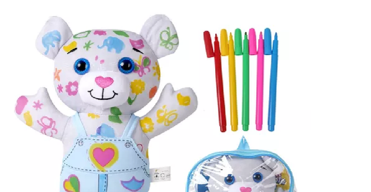 🎨 Peluche para Colorear Lavable – ¡Creatividad que se Abraza!