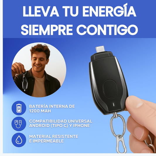 POWERKEY| Mini batería. Tipo Power Bank /Llavero